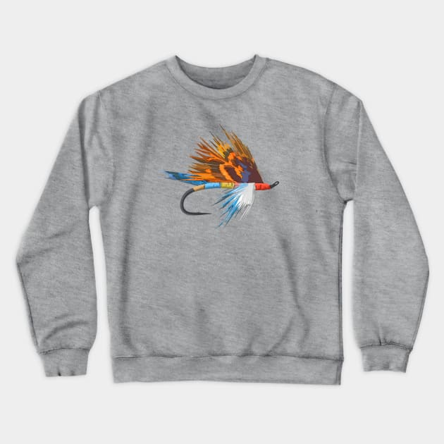 Fly Fishing Fly Tie Art Fisherman T-shirt by TeeCreations Crewneck Sweatshirt by TeeCreations